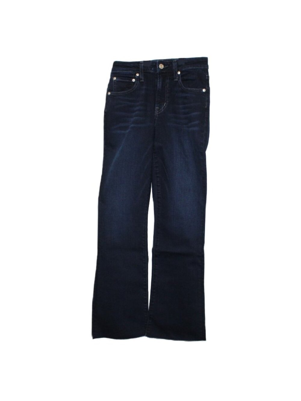 Edwin Lark Ankle 1947 Slim Skinny Raw Hem Denim Jeans Dark Blue Size 25 USA Made
